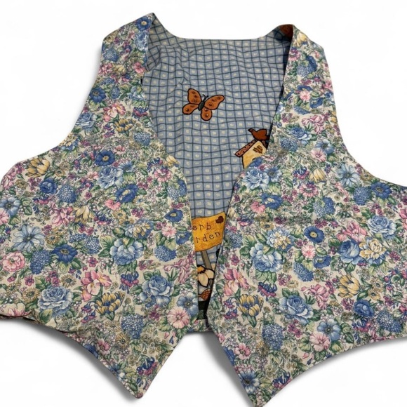 Handmade vintage oversized reversible vest - Picture 5 of 6